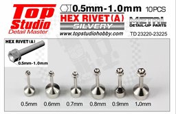 Hex Head Rivet 0.8mm (x10)