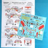 Mitsubishi Lancer Evo4 3rd Monte Carlo 1997/1998 #1/2 Makkinen/Burns Decal 1:24