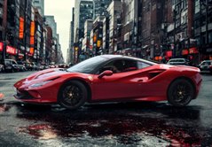 Ferrari F8 Tributo 2020 Metallic Red/Black 1:18