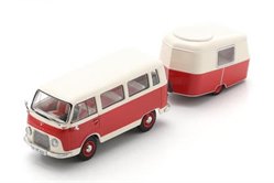 Ford FK 1000 With Eriba Puck Caravan Red/Cream