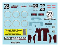 Ferrari 512S 8th Spa 1000kms 1970 #23 Ecurie Francorchamps Decal