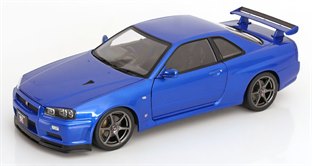 Nissan Skyline (R34) V-Spec 2 2001 Metallic Blue 1:12