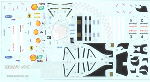 Ferrari F1-2000 2000 Decal