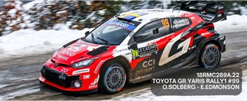 Toyota Yaris Rally1 1st Monte Carlo 2026 #99 Solberg/Edmondson 1:18