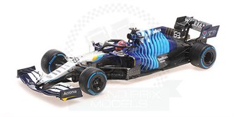 Williams FW43B 2nd Belgium 2021 #63 Russell 1:18