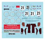 Ferrari 512S 1st Sebring 12hrs 1970 #21 Decal
