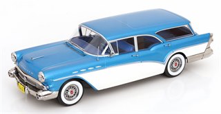 Buick Special Station Wagon 1957 Metallic Blue/White 1:18