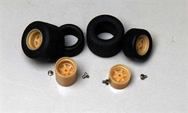 Lola 6 Spoke Wheels & Tyres (x4) Set B